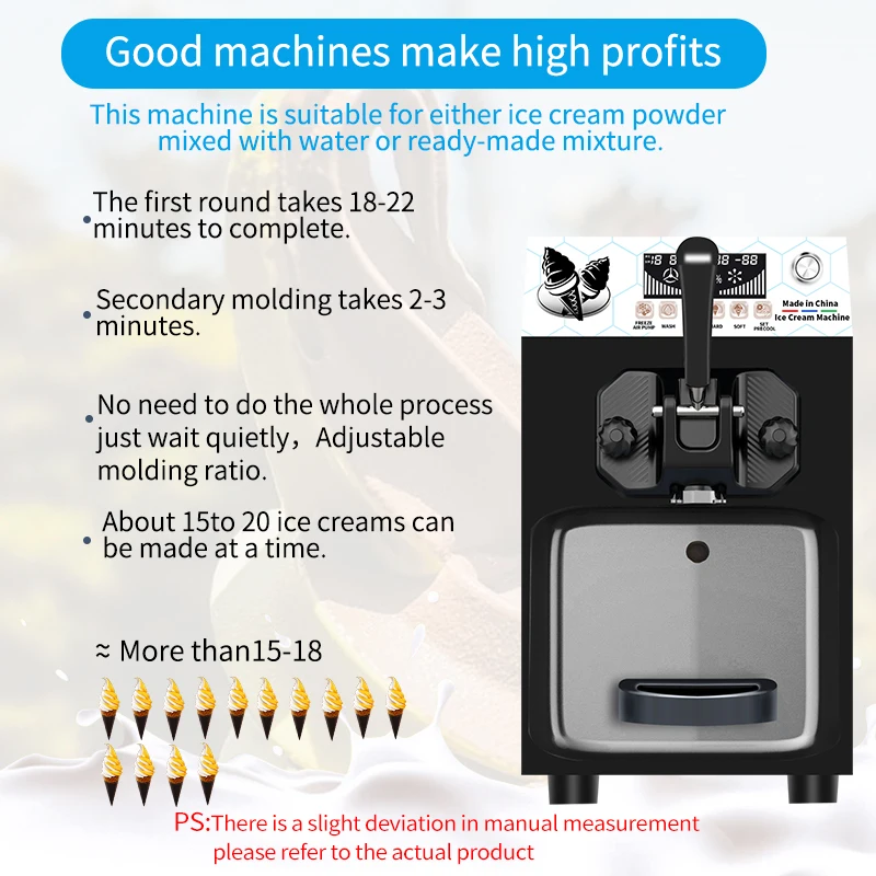 MK-S8 Easy Operating Very Popular Table Top Model Commercial Ice Cream Vending Machine with spare part