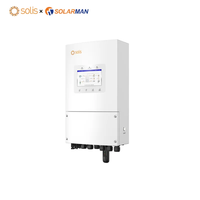 Solis Hybrid Solar Inverter Single Phase Grid-Tied 3KW to 6KW Pure Sine Wave Output Designed Lithium Batteries IP65 Protection