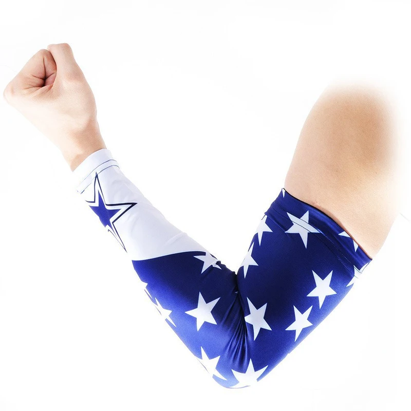 OEM custom sublimation arm sleeve golf fishing compression bike elastic arms sleeve spandex heat arm sleeves