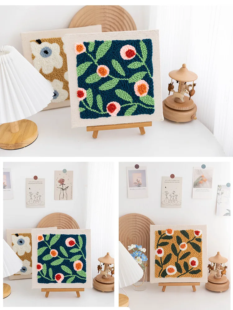 All-in-One Punch Needle Set All Materials Included Punch Needle Kit for Beginners & Adults