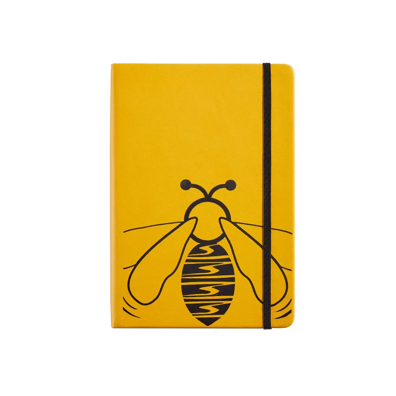 Wholesale Cute Style Student Colorful A5 Diary Cartoon Book Bee Notebook With Elastic Band