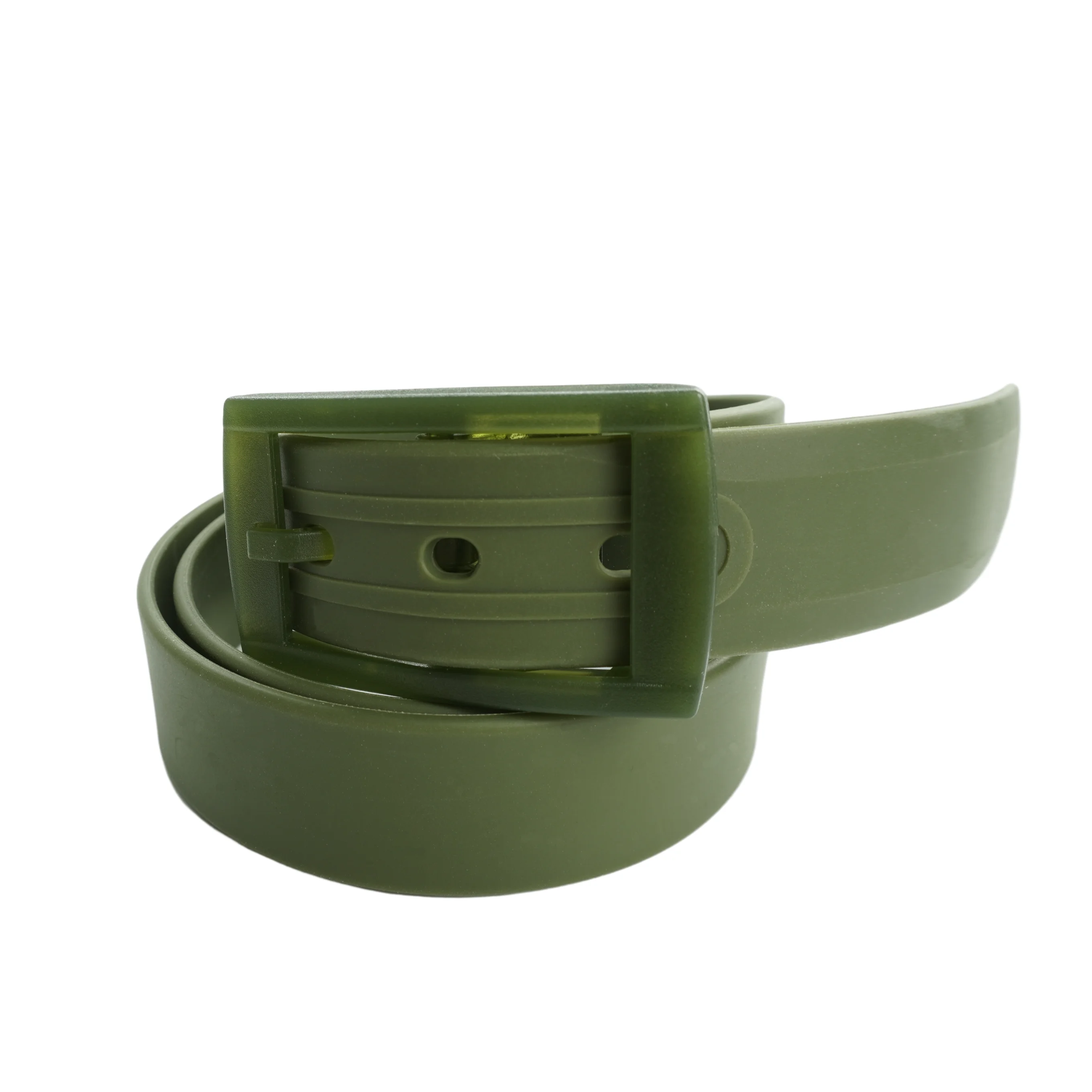 Оптовая Продажа Модные однотонные силиконовые пояса для гольфа индивидуальные унисекс резиновые ремни с пластиковой пряжкой