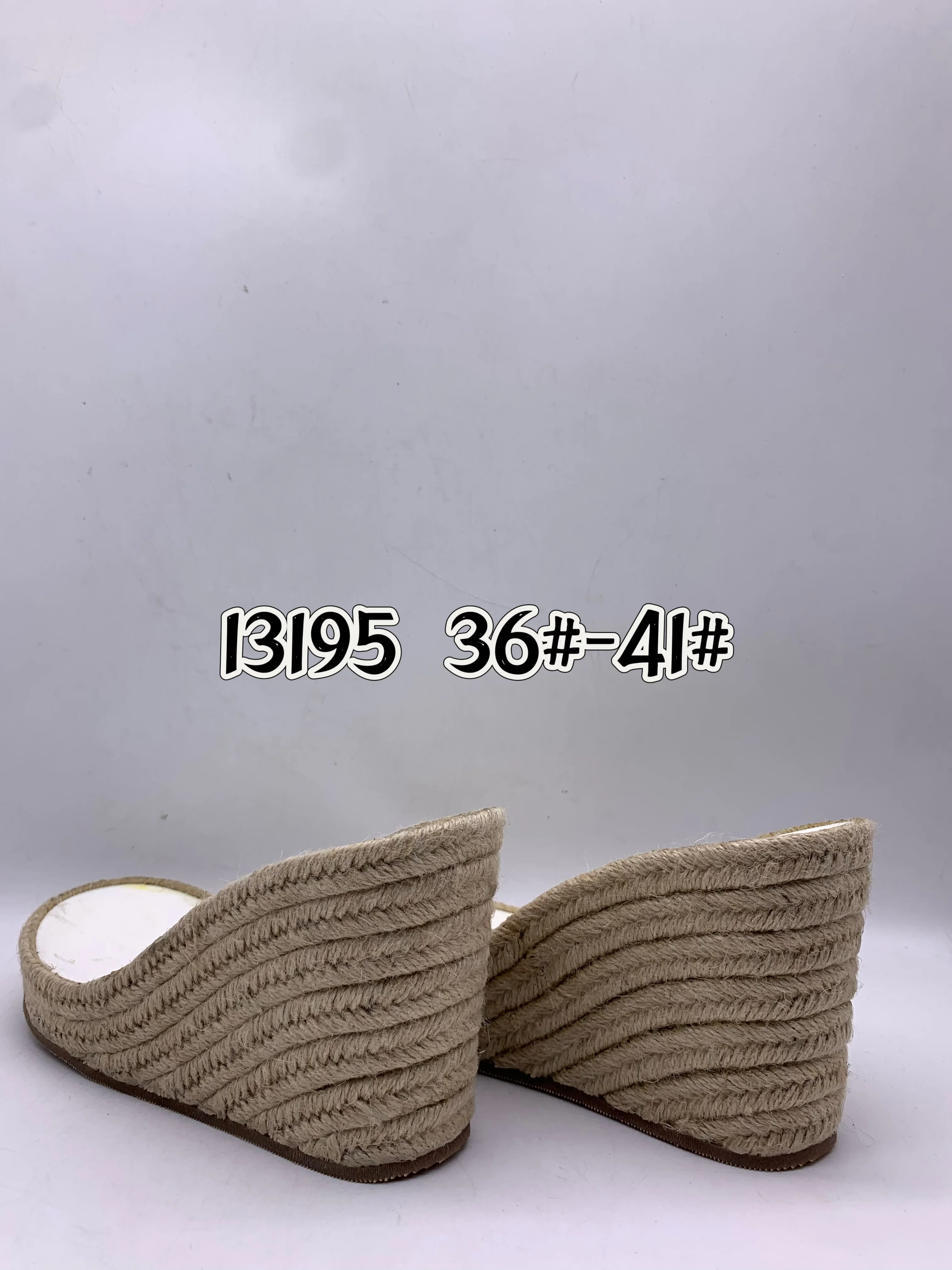 Women High Sole Espadrilles Jute Sole Sandal Shoe Sole Lady