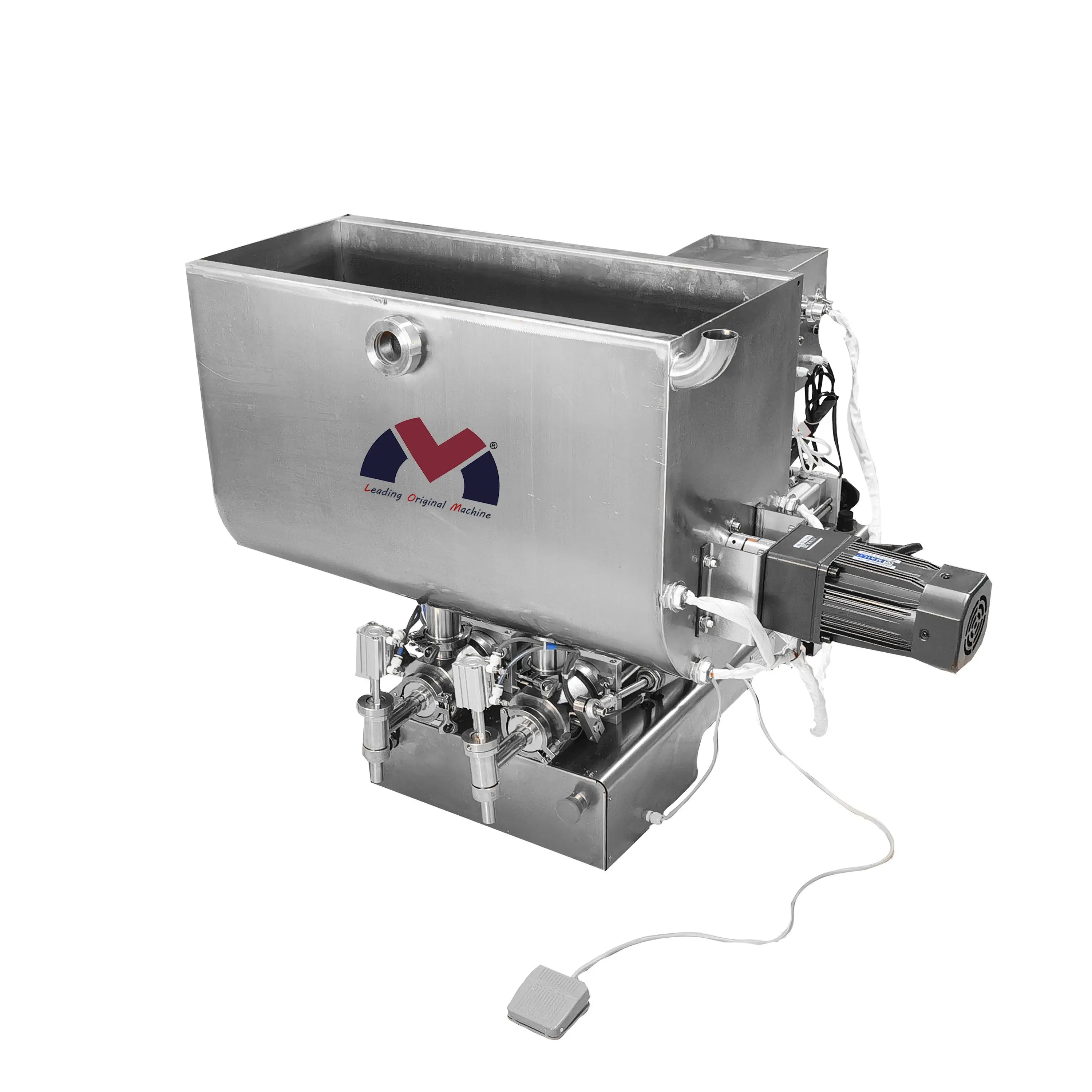 semi automatic pneumatic filling machine U type tomato paste sauce filling mixing machine beef sauce bean sauce  filler