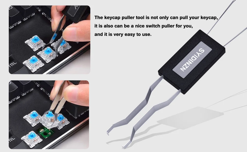 Keycap Puller Stainless Steel Key Removal Tool Keycaps Remover for Mechanical Keyboard Removing Fixing Tools