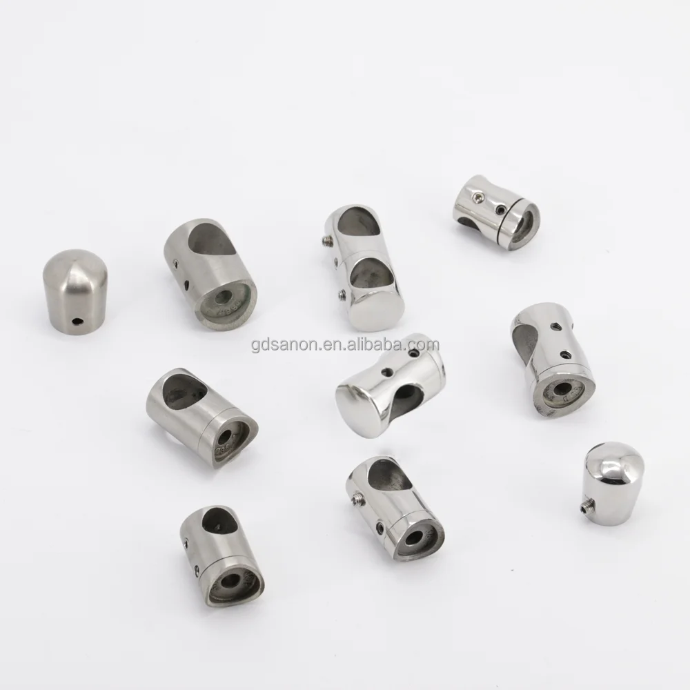 SANON Railing Accessories Manufacturers 50Mm Square Stainless Steel Handrail  End Caps For Pipes