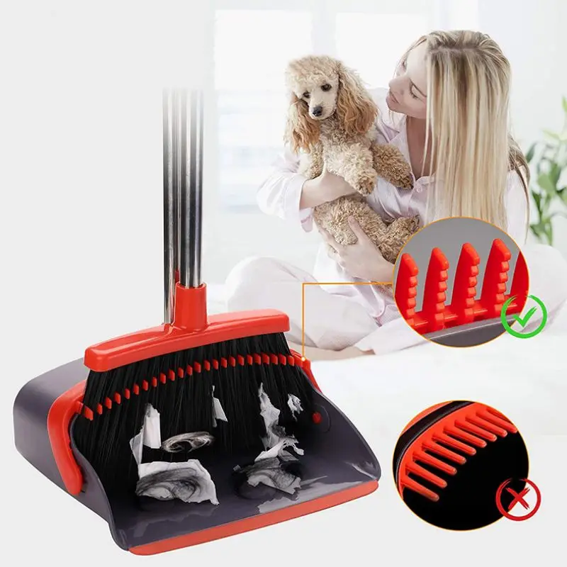 Hot sales room and DustpanDust pan Broom Set  Extendable Long Handle  Broom Dustpan Combo Home Cleaning Supplies