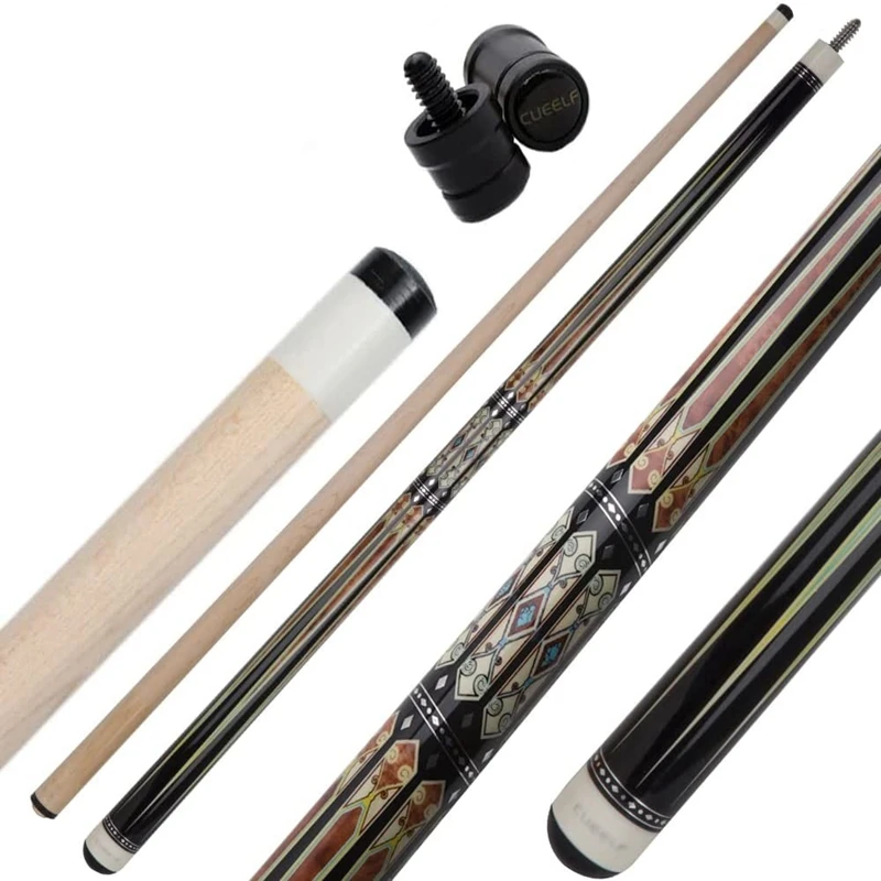 Cueelf  hot sale standard 1/2 joint korea style carom billiard cue stick with 12-12.5mm tip professional carom cue