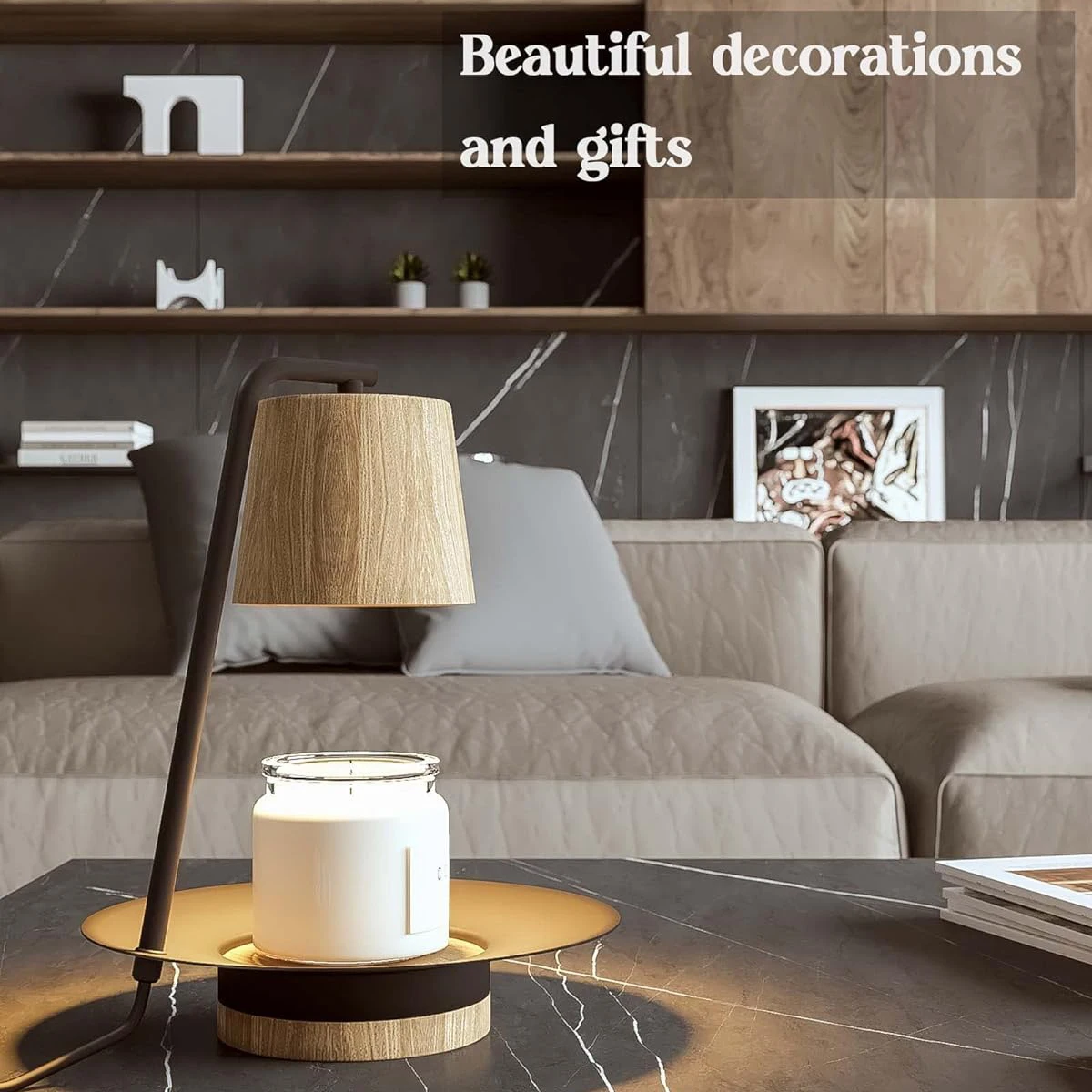 Wholesale Home Furnishing Romantic Atmosphere Adjustable Candle Wax Melting Electric Candle Warm Lamp
