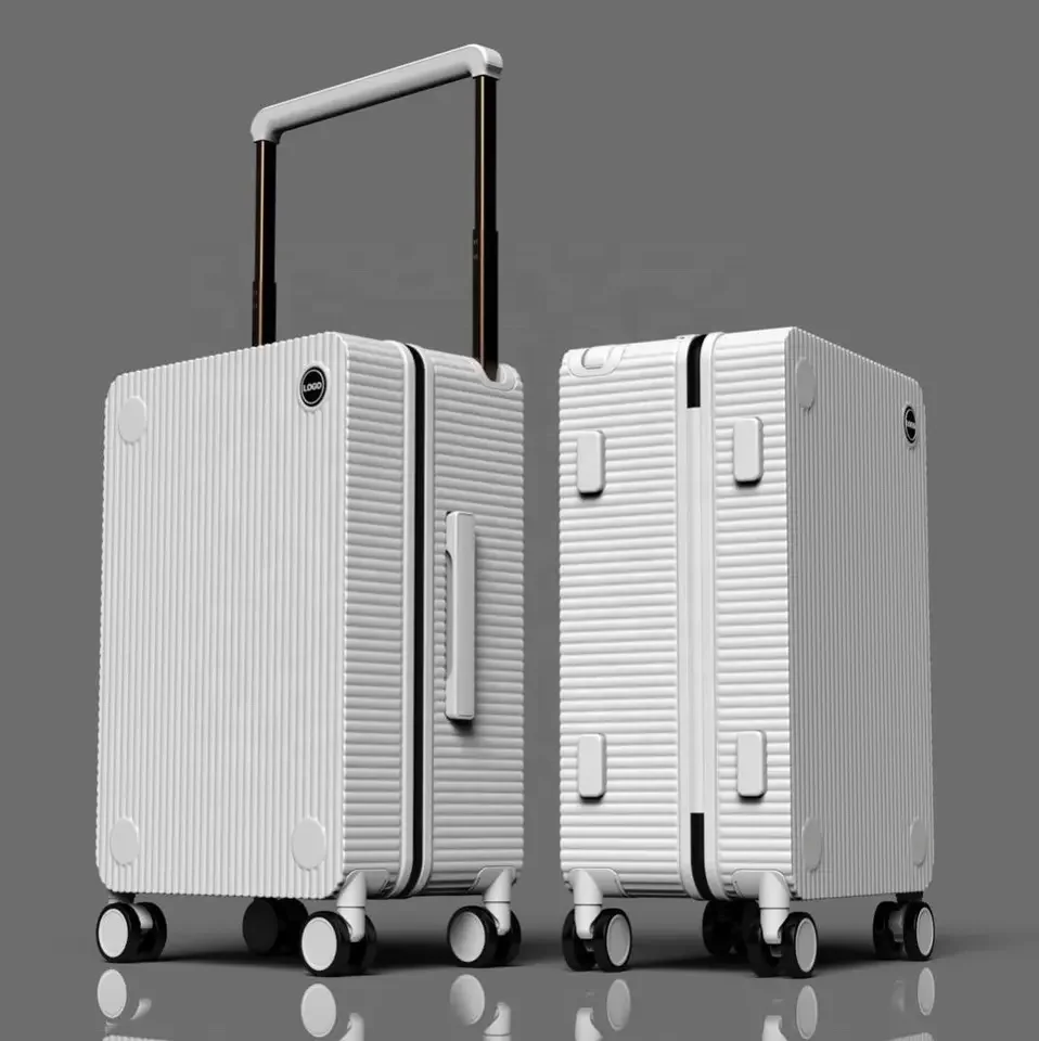 2023 New Customized Designer Koffer Carry-ons PC 150T Lining Travel Bags Aluminum Trolley Hand Suitcase Luggage