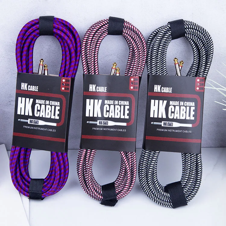 Hot sale Musical instrument accessories Multi-color optional electrical 10 meters guitar cable