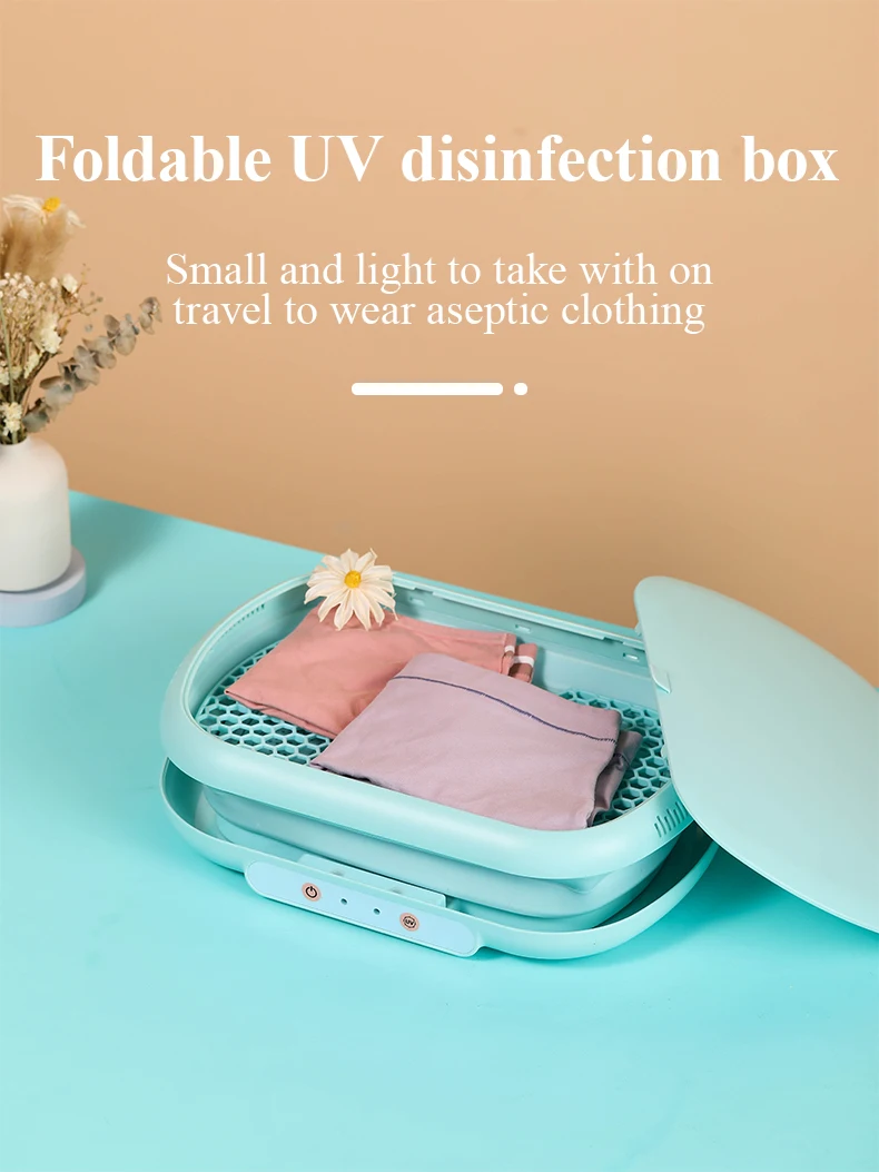 Derrosi HCF-18HG Foldable baby wear ultraviolet sanitizer mini UV disinfection box portable clothes dryer