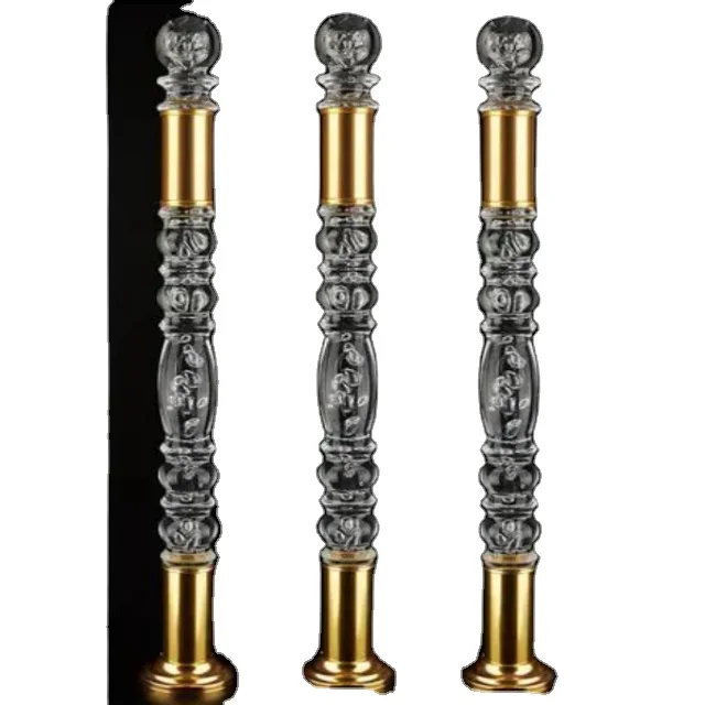Top-ranking Suppliers Indoor Stairs Acrylic Crystal Baluster Handrail Acrylic Pillars Posts Staircase