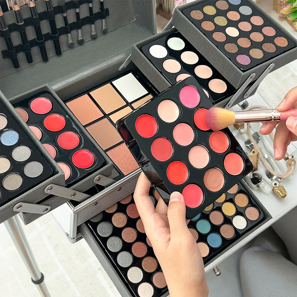 Cosmetic Set 132 Colors All-in-One Makeup Shimmer Matte Eye Shadow & Foundation Nature Feature Kit for Women
