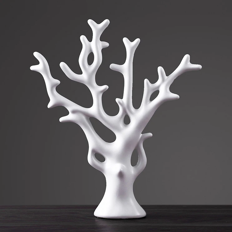 White and Black Ceramic Prosperity Tree Craft Home Ceramic Decoration modern home decor new design home decor