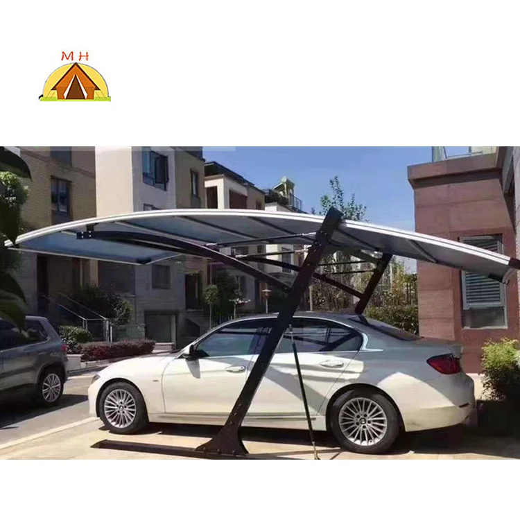 professional single & double car parking shade/modern design waterproof sun shade carport