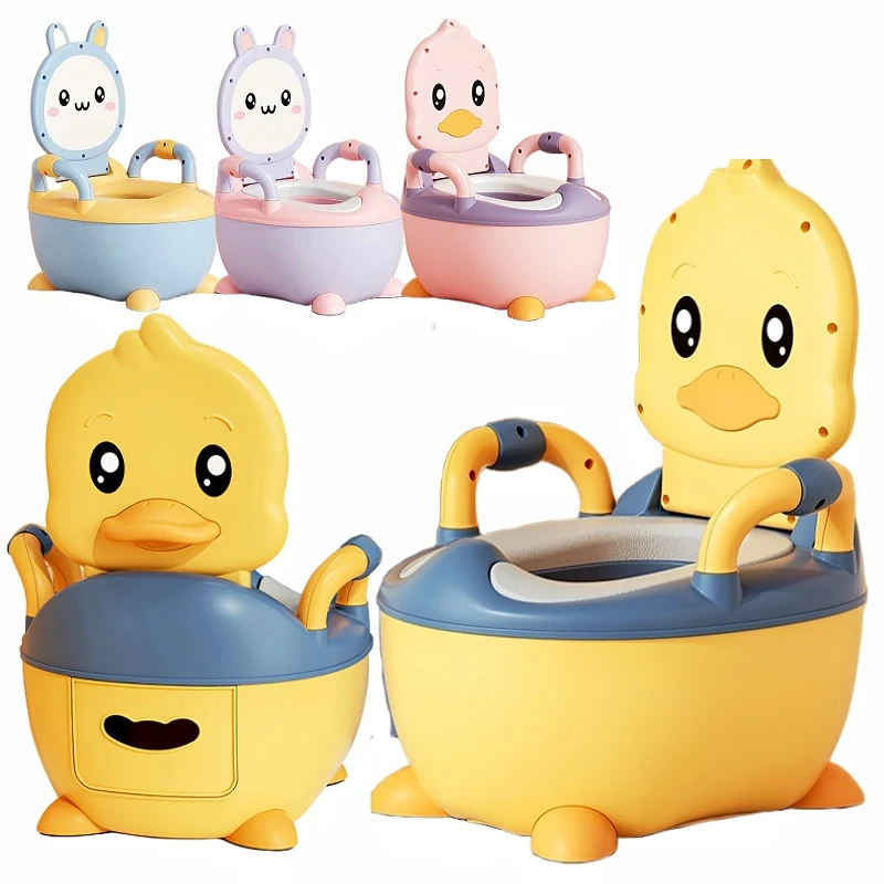 Cute Duck Rabbit Portable Potty Baby Toilet Potty Training Seat Child Pot Training Girls Boy Potty Kids Chair Toilet Seat Pot