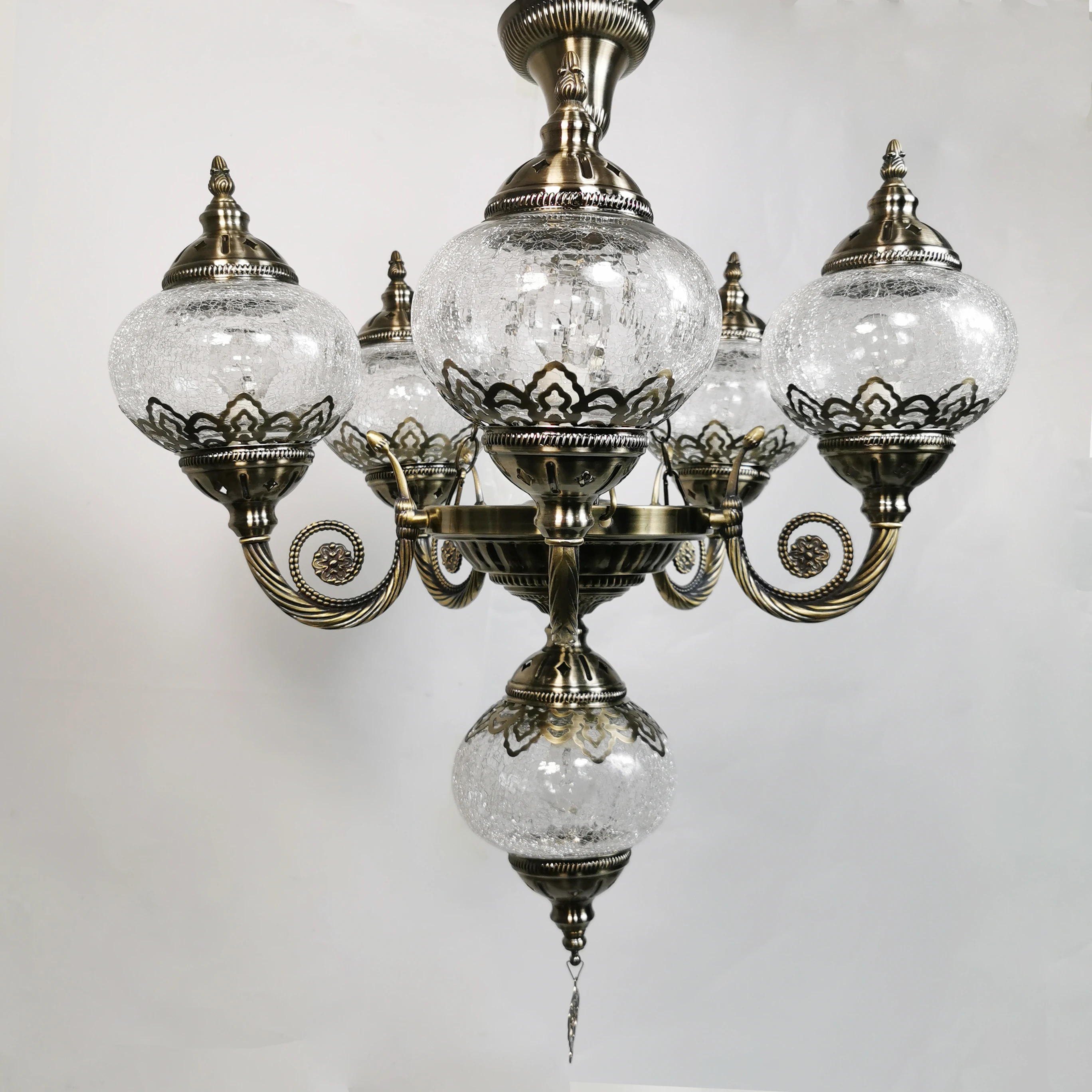 Tokin-lighting 2019 New Crystal Lamp Personality Creative Chandelier Hallway Bar Hotel Outdoor and Indoor Cracks 6 Chandeliers