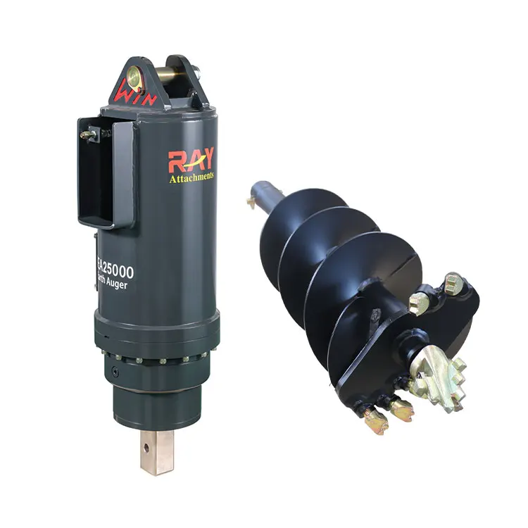 Excavator Auger Attachment & Stone Auger for Drilling Machine with Solar Pile Auger Driver