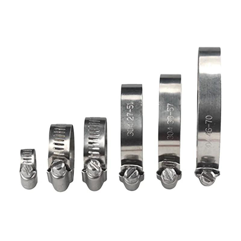 304 Stainless Steel Hose Clamp Security Monitoring Clamp Gas Pipe Clamp Multi-Specification Fixed Card