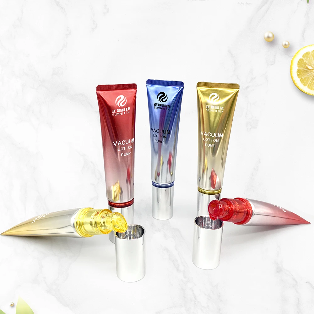 cosmetics 1oz vacuum Body Lotion Bioplastic Cosmetic Plastic Airless Pump squeeze Tubes