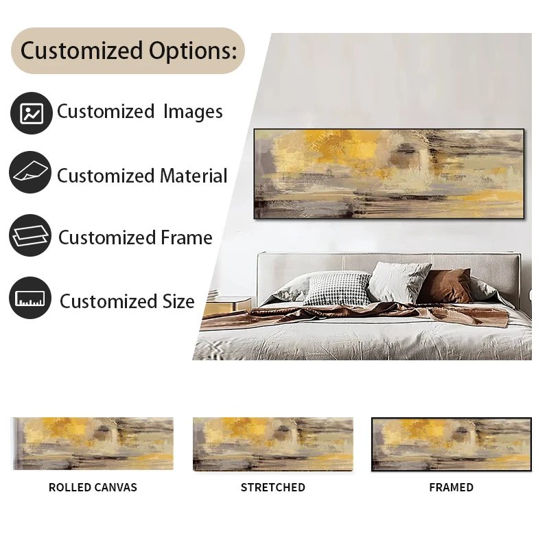 Хит продаж картина маслом на холсте абстрактная акриловая живопись Сепия 100% ручная работа