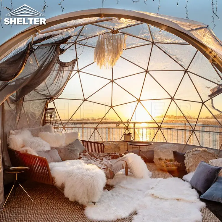 4m 5m Outdoor Transparent Garden Balcony Greenhouse Shed Geodesic Dome Bubble Igloo Tent For Sale