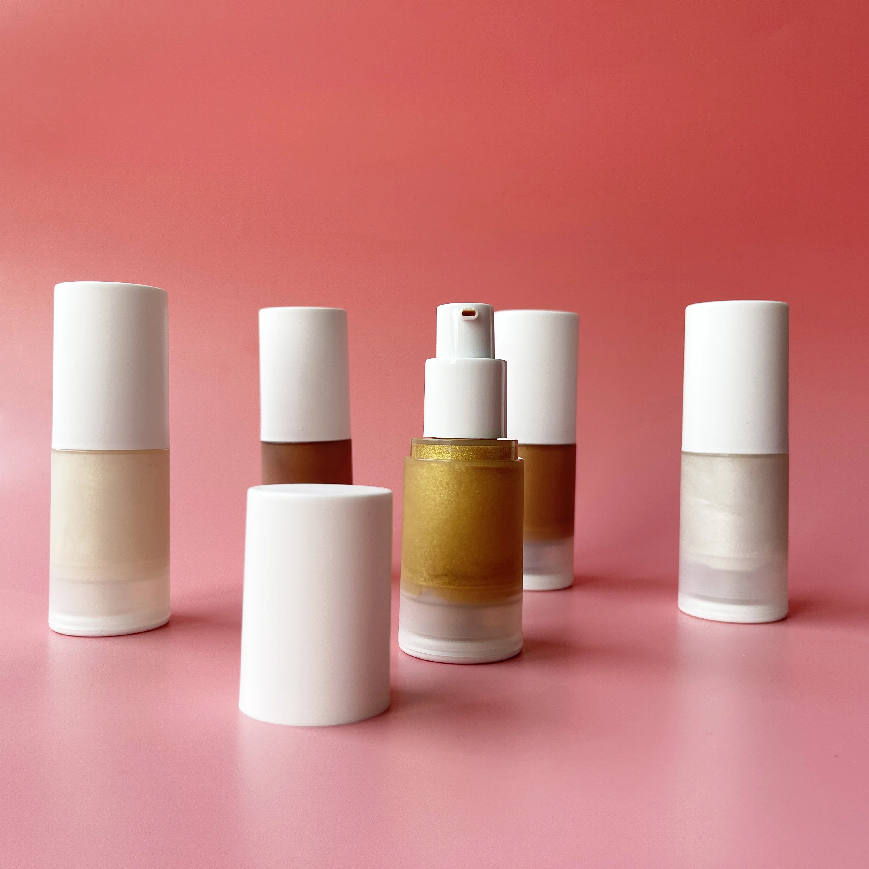 Private Label Vegan Shimmer Spray Makeup Glitter Waterproof Bronzer Gold Liquid Highlighter Body Shimmer Oil