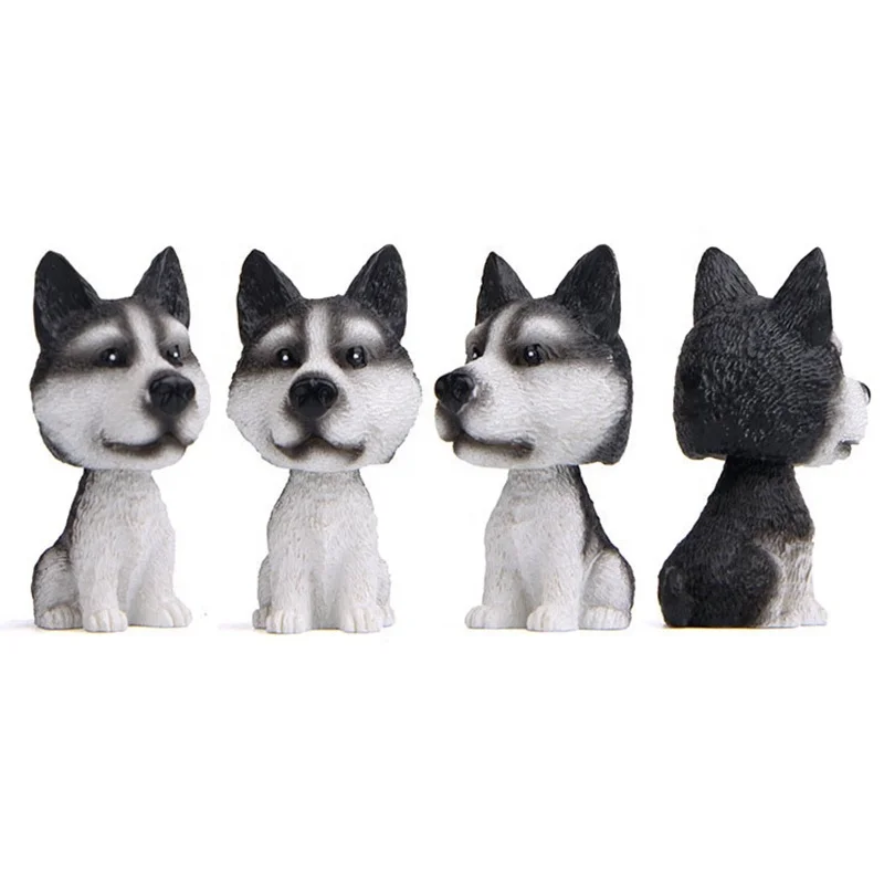 Kids Toy Cute Cartoon Resin Anime Figure Car Toys Dog Bobblehead
