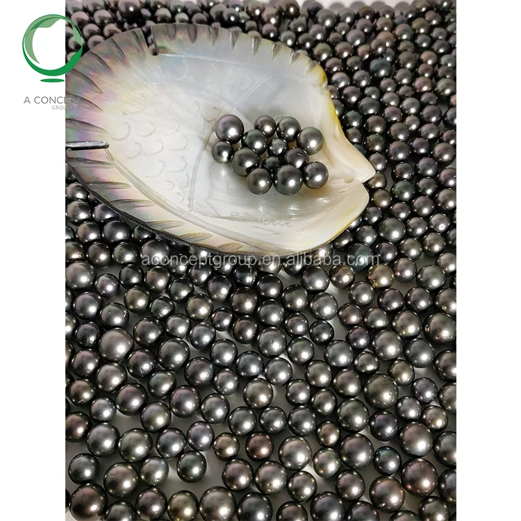 
8-11MM Nice Colour Only Very Light Spots Tahitian Black Pearl Loose 
