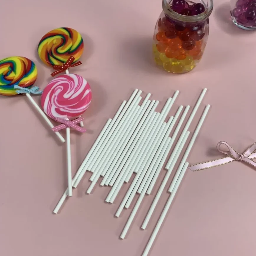 Eco friendly candy sugar lollipop paper stick  Cake pop sticks
