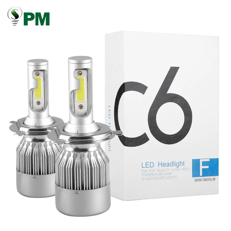 Hot style IP65 COB Chip H4 headlight bulb car