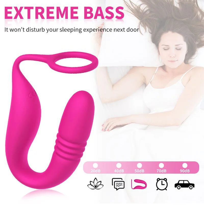 Thrusting Remote Control Butt Plug Anal Sex Toy With Vibrating and Thrusting Modes Prostate Massager For Male and Female