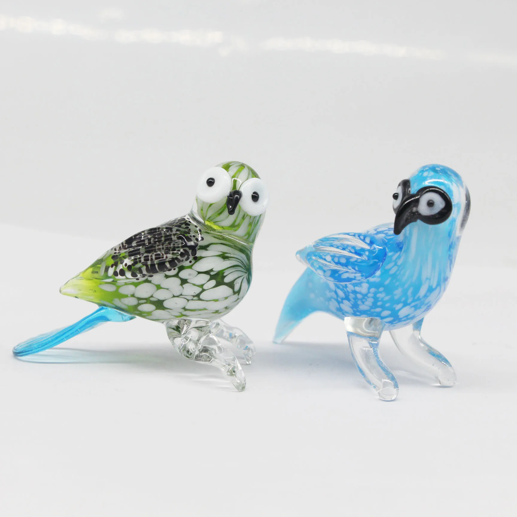 handmade owl bird glass murano figurines
