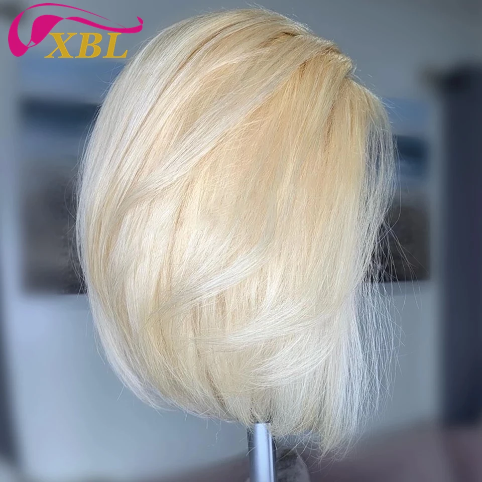 
XBL Virgin Blonde 613 Indian Hair Straight Front Lace Wig Hd Transparent Film Thin Swiss Lace Wholesale Full Lace Wigs Vendors 