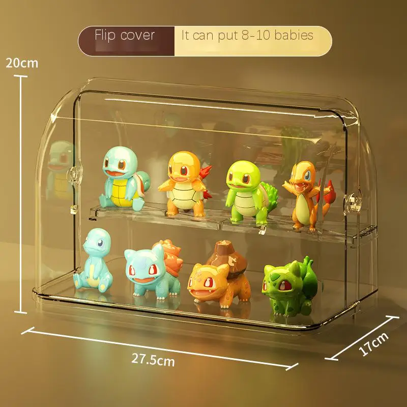 New Arrival Clear Home Bin Plastic PET ABS Toy Doll Anime Figure Display Storage Container Shelve Box