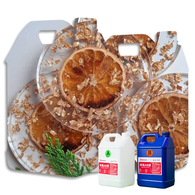 Highly Transparent Liquid Self-leveling Crystal Epoxy Resin Glossy Environmentally Friendly Epoxy AB Resin