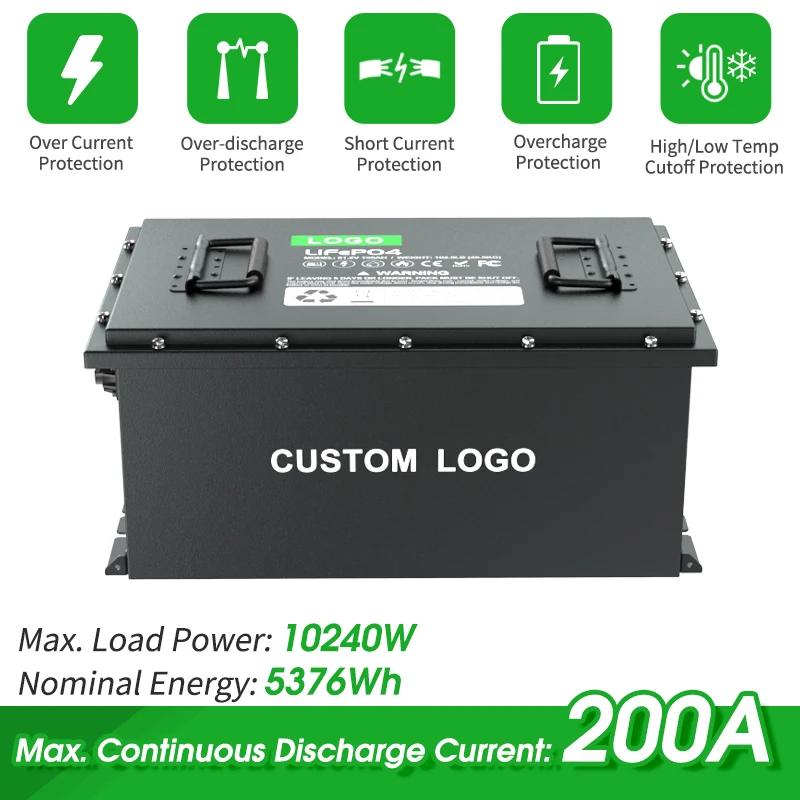 EU Stock Bluetooth BMS 48v 105ah  LiFePO4 Battery 36V 48V 72V 72AH 105AH  Lithium Golf Cart Battery With Lcd Display