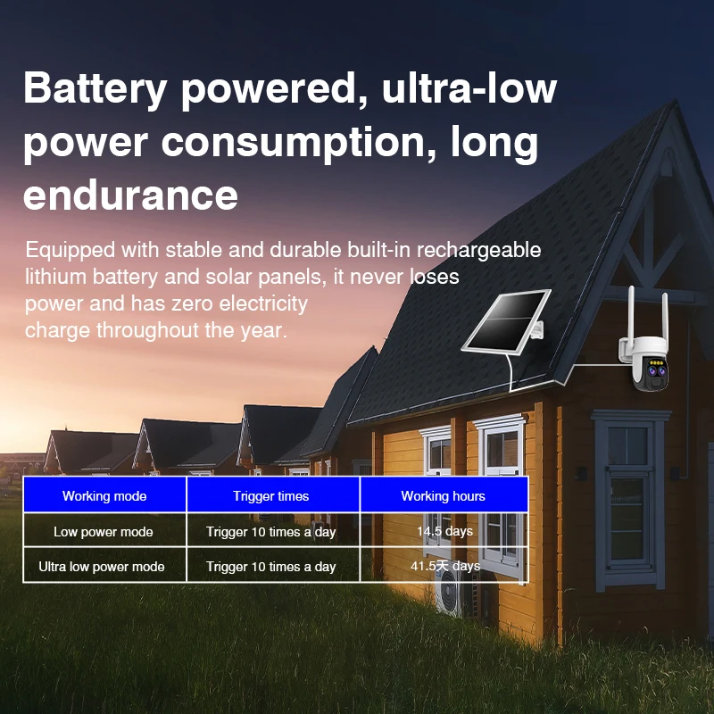 CB67D Cb67D Solar De Supravegherecamera Security Automatic Tracking Wifi Exterior 2K Two-Way Audio Wireless Security Camera