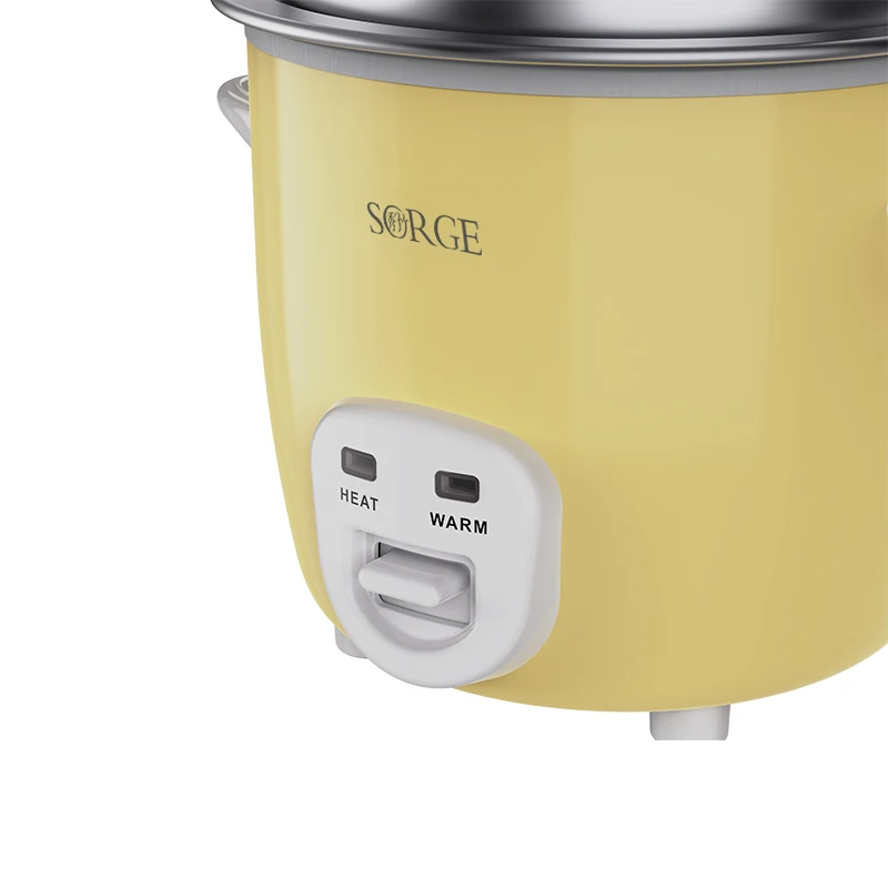 Sorge Mini Rice Cooker Steamer with Removable Stainless Steel Pot for Rice, Soups, Porridge