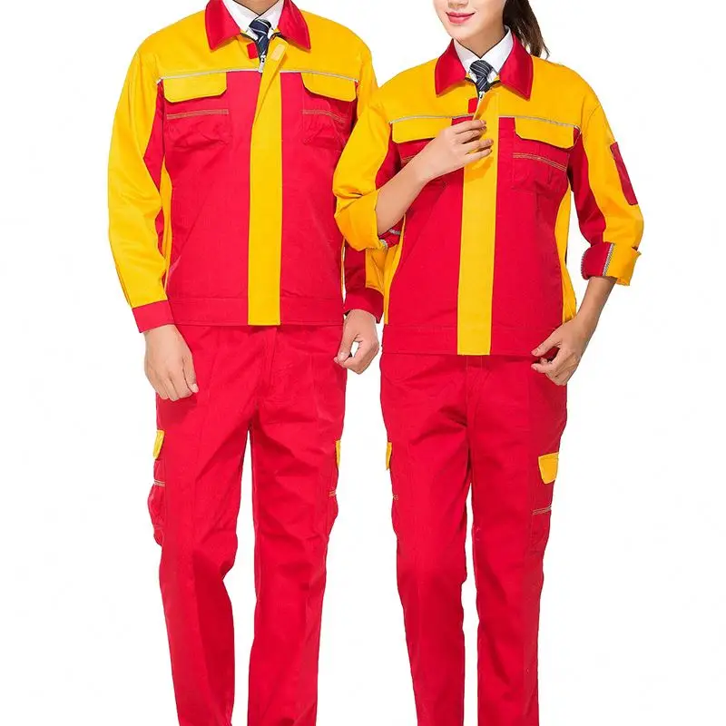 Stylish Two Colors Safety Workwear Man Clothes Work Place Electrician Workwear Uniform For Staff