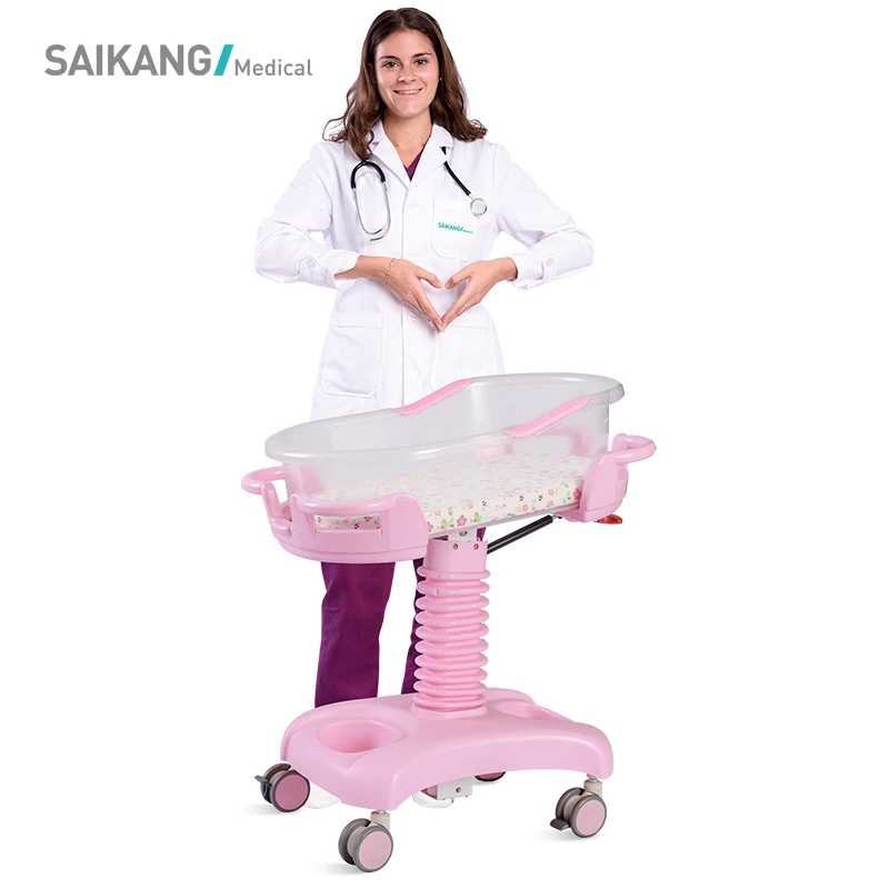 
X01-1 Factory 3 Function Hydraulic Infant Medical Bed ABS Plastic Babies Hospital Crib Baby Pediatric Bed Manufacturers 