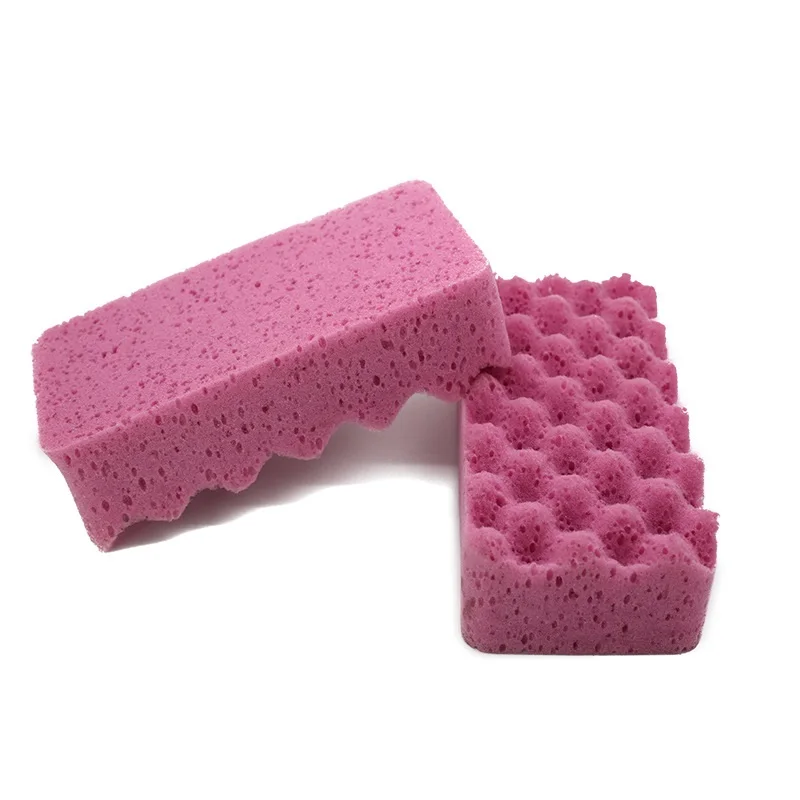 Pink color soft car polishing & waxing sponge block