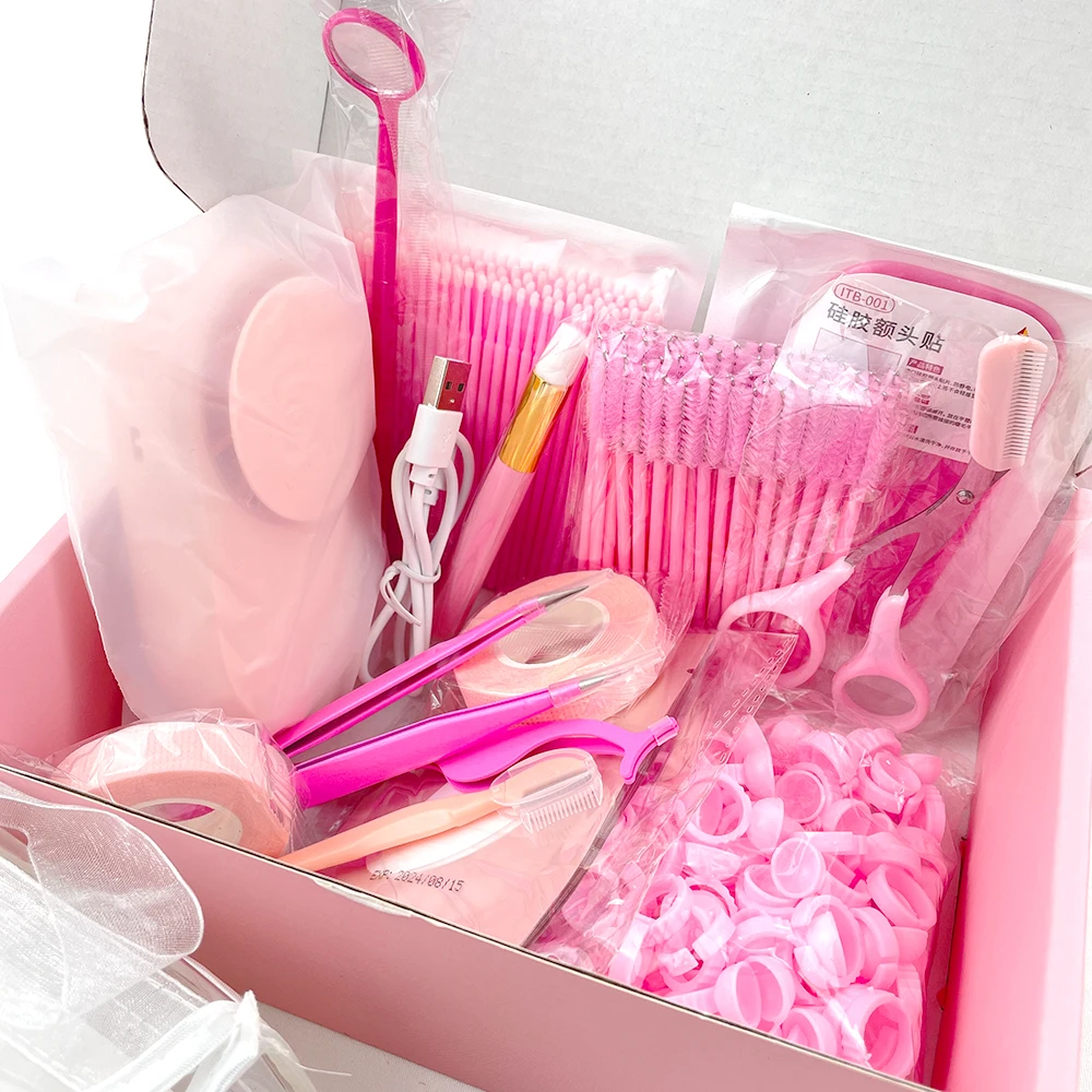Kit extension de pestanas profesional kits complet pour extension de cils eye lash accessories
