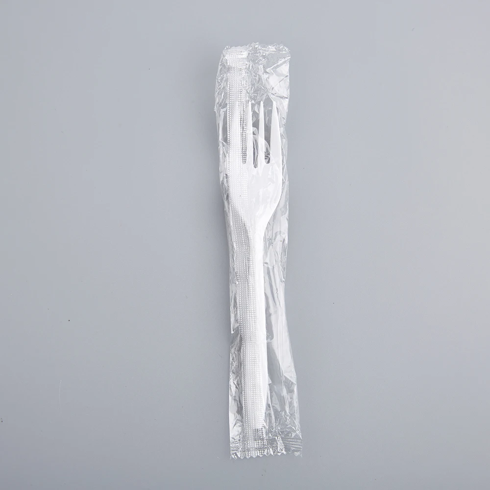 fuling technology cutlery set combo packing disposable wrapped plastic knife fork and spoon napkin set