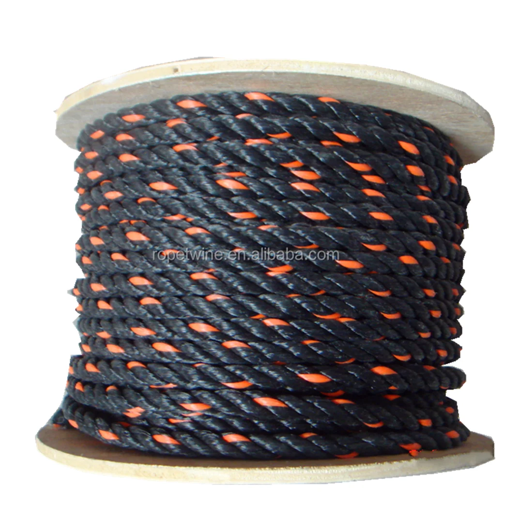 China Manufacturer Wholesale 8mm Solid Braid Nylon Utility Rope Twisted PE Rope Braided Polyester PP Rope