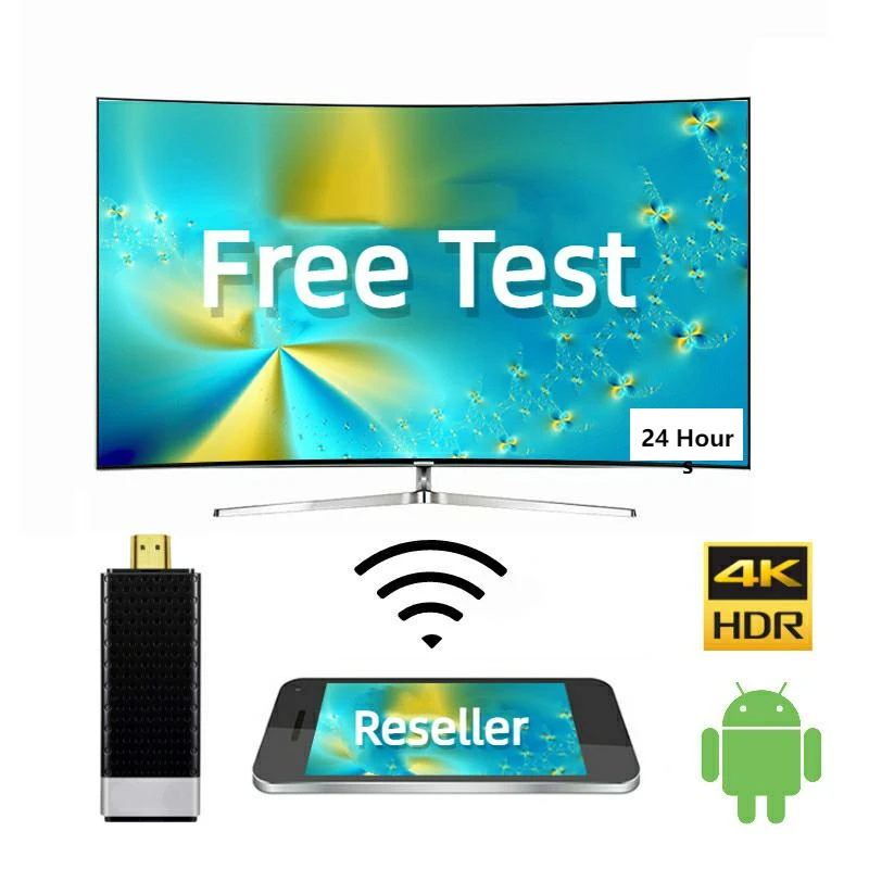 4K TV подписка бесплатный тест реселлер код 12 месяцев демонстрация IPTV Box Android