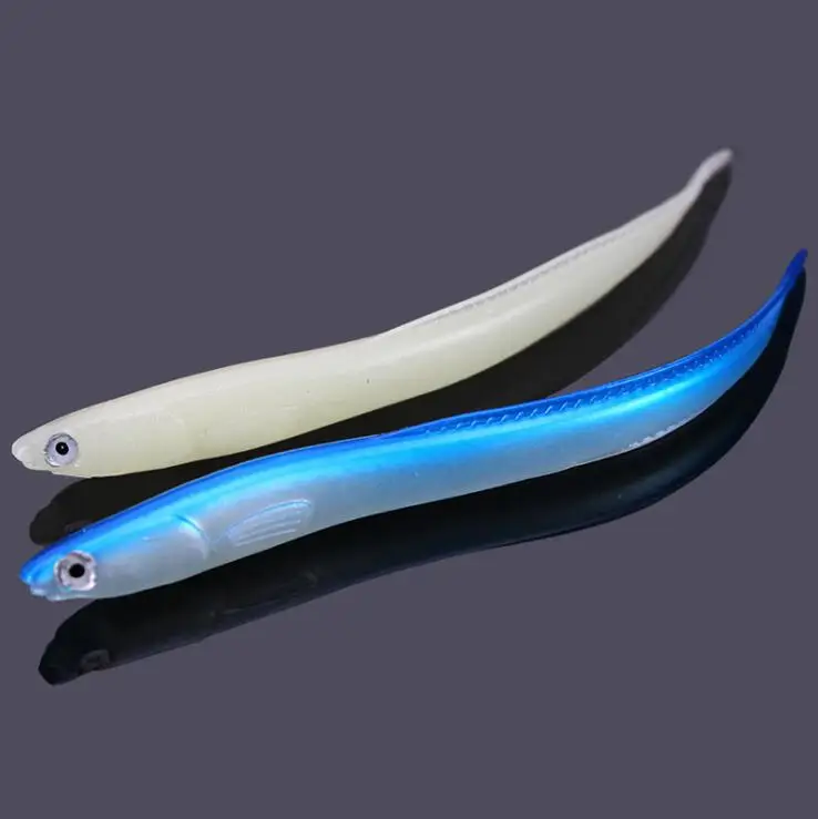 New Crazy 14cm 6.3g Soft Fishing Lure Seabass Artificial Bait Silicone Electric Eel Shad Eel Needfish Fishing Tackle