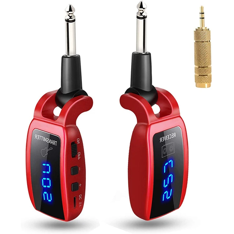 Wholesale economic price electric acoustic bass 2.4g guitar transmitter and receiver wireless system