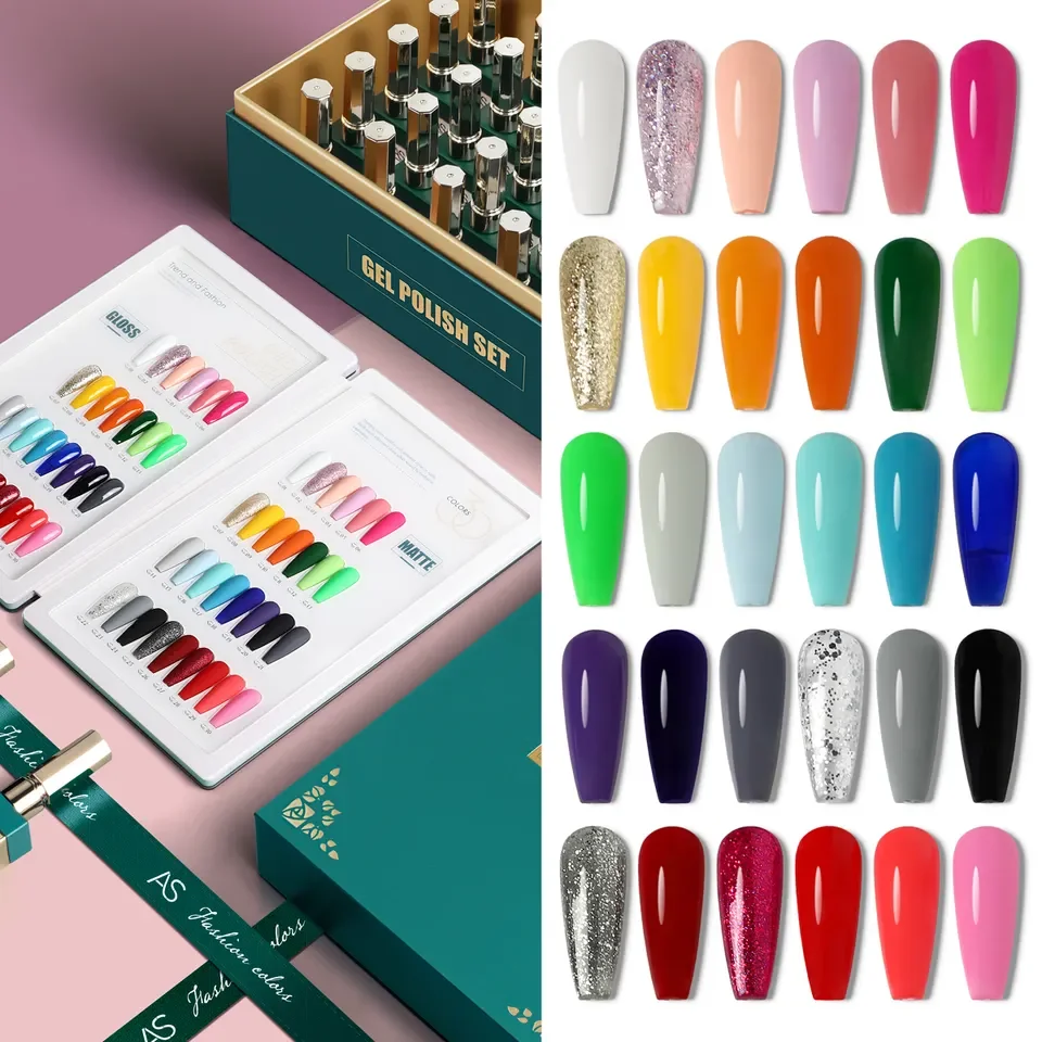 2024 New trend 30 colors nail polish uv gel set 15ml AS uv gel nail polish set uv gel